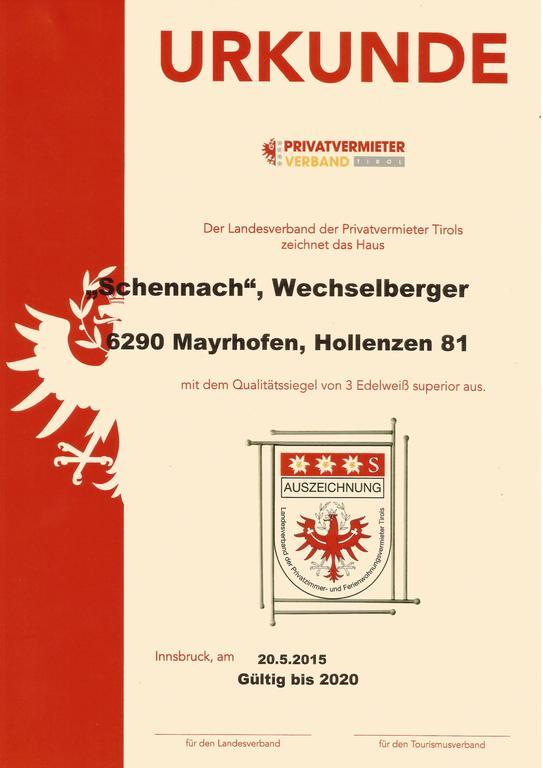 Ferienwohnung Haus Schennach Mayrhofen Zimmer foto